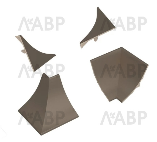 Комплект аксессуаров к пристеночному бортику LB-23 таурас 20-23-6013 Korner / 53151 / оптом и в розницу / мебельная фурнитура "ЛАВР"