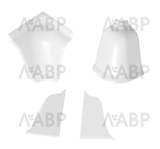 Комплект аксессуаров к пристеночному бортику LB-37 белый 37-476 Korner / 53055 / оптом и в розницу / мебельная фурнитура "ЛАВР"