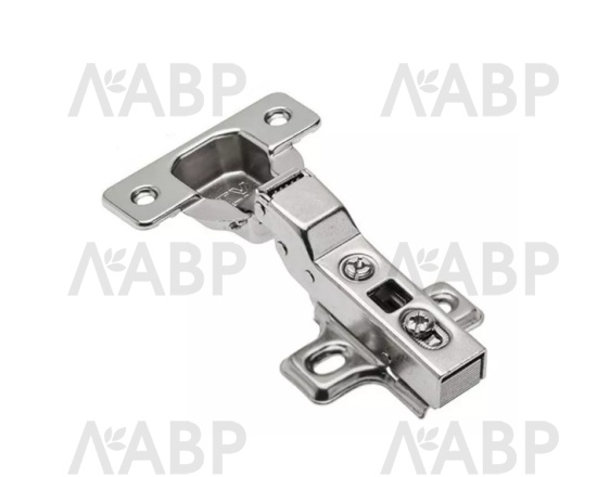 петля GTV полунакладная с h=0мм, доводчик, clip-on, без еврош (100шт)/ZM-INHC080BEO / 11384 / оптом и в розницу / мебельная фурнитура "ЛАВР"