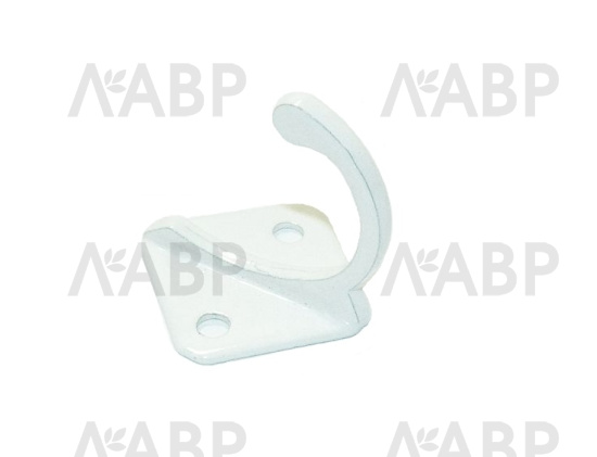 Крючок мебельный однорожковый белый М 81924 / 07013 / оптом и в розницу / мебельная фурнитура "ЛАВР"