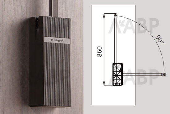 пантограф 880-1270мм, алюминий/мокко(6шт) / 06219 / оптом и в розницу / мебельная фурнитура "ЛАВР"