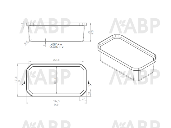 контейнер д/отходов STARAX 16+1л.в базу 400мм(260*440*400),антрацит/S-2391-A / 16577 / оптом и в розницу / мебельная фурнитура "ЛАВР"