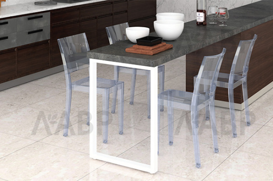 Опора мебельная для столов П-образная 595х720мм белая матовая ЭКОНОМ / 10079 / оптом и в розницу / мебельная фурнитура "ЛАВР"