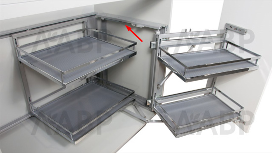 демпфер для выкатной корзины Боярд KRM04 и KRM05 / ZCH04/KRK03/DPF/2075 / 725597 / оптом и в розницу / мебельная фурнитура "ЛАВР"