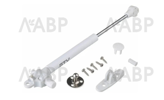 Газовый лифт нагрузка 80Н с амортизатором белый PD-GAM080-N10 GTV / 06100 / оптом и в розницу / мебельная фурнитура "ЛАВР"