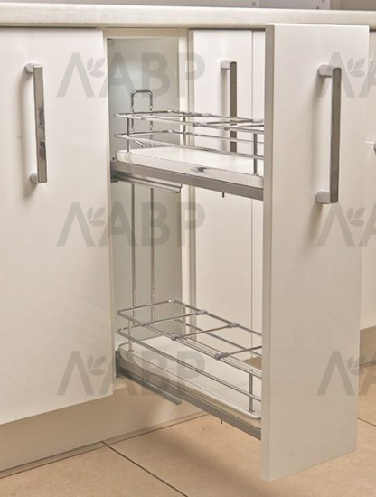 Бутылочница 150мм Elegance левая с доводчиком дно ДСП БЕЗ направляющих сталь 549.35.700 Hafele / 49880 / оптом и в розницу / мебельная фурнитура "ЛАВР"