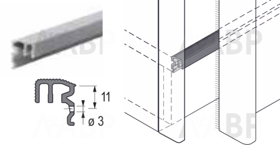 Стабилизатор задней стенки ящика AvanTech You 9257702 Hettich  / 97327 / оптом и в розницу / мебельная фурнитура "ЛАВР"