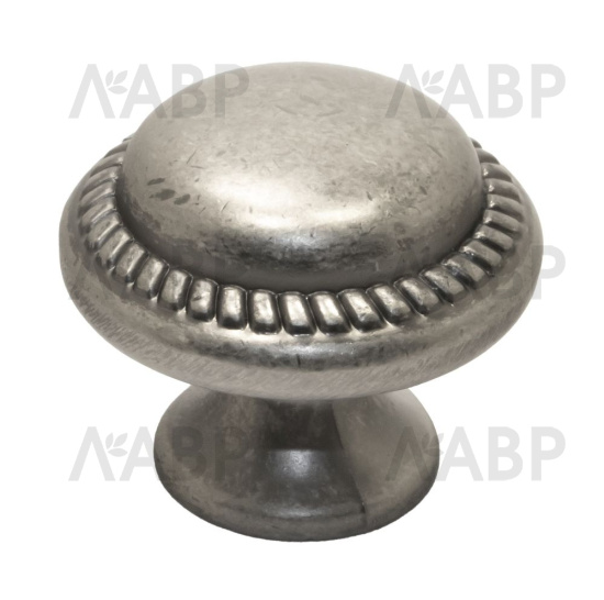 Ручка кнопка ZA0460 Laurus DAN античный никель / 69593 / оптом и в розницу / мебельная фурнитура "ЛАВР"