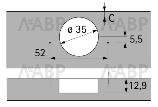 Петля мебельная вкладная Sensys 8675 110 градусов без пружины 9073664 Hettich / 97170 / оптом и в розницу / мебельная фурнитура "ЛАВР"