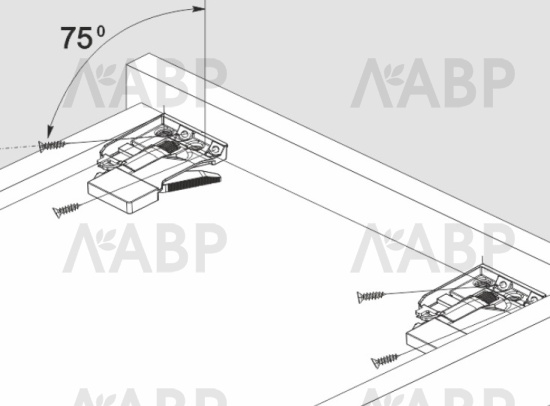 фиксатор для направляющих надвижного монтажа DB8881и DB8885 / DBH02/GR (1) / 709498 / оптом и в розницу / мебельная фурнитура "ЛАВР"