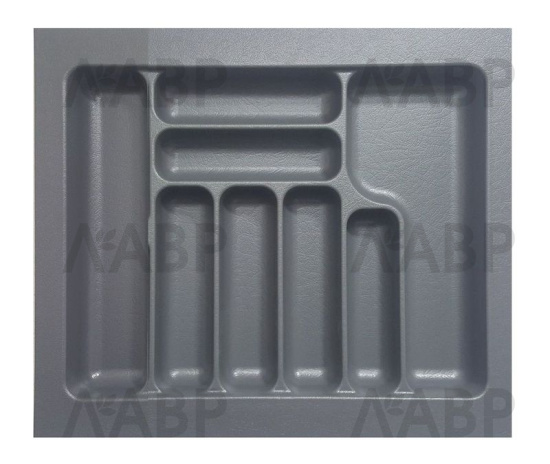 Лоток для столовых приборов 600мм пластик серый STARAX / 14101 / оптом и в розницу / мебельная фурнитура "ЛАВР"