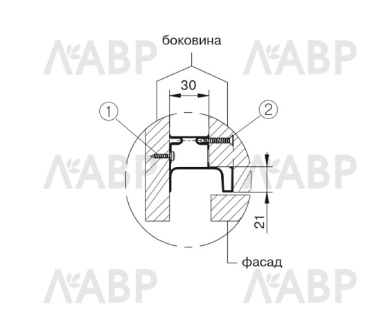 GOLA FIRMAX* ручка-профиль вертикальный боковой, 3000мм, черный/FRM9202.B / 39567 / оптом и в розницу / мебельная фурнитура "ЛАВР"