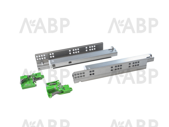 Направляющие скрытого монтажа с доводчиком полного выдвижения 350мм Laurs PRO  / 509170 / оптом и в розницу / мебельная фурнитура "ЛАВР"