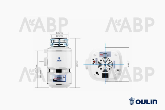 Измельчитель пищевых отходов Oulin KDS553 / 62668 / оптом и в розницу / мебельная фурнитура "ЛАВР"