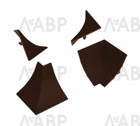 Комплект аксессуаров к пристеночному бортику LB-23 орех темный 20-23-4-682 Korner / 53163 / оптом и в розницу / мебельная фурнитура "ЛАВР"