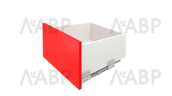 СТАРТ выдвижной ящик PUSH+SOFT тонкий 199*450мм, белый SB41W.1/450 / 709647-1 / оптом и в розницу / мебельная фурнитура "ЛАВР"