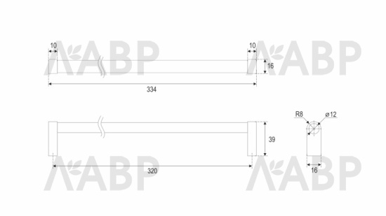 ручка Боярд/RS068MBSG.5/320 / 769166 / оптом и в розницу / мебельная фурнитура "ЛАВР"