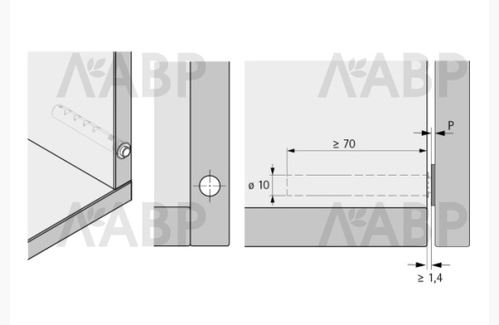 Хеттих/механизм Push to open PIN д/петель, под запрессовку, длинный ход, белый(25шт)/9375920 / 97500-1 / оптом и в розницу / мебельная фурнитура "ЛАВР"