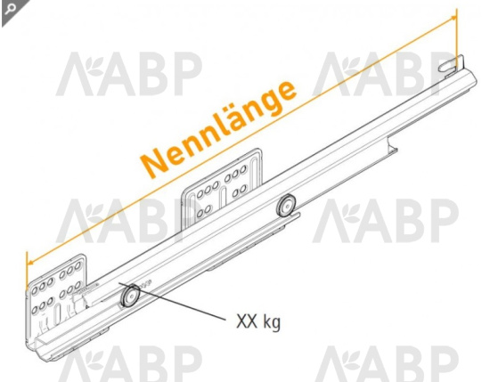 Комплект направляющих Actro для ящиков ArciTech с доводчиком 450мм 9240891 Hettich / 97044 / оптом и в розницу / мебельная фурнитура "ЛАВР"