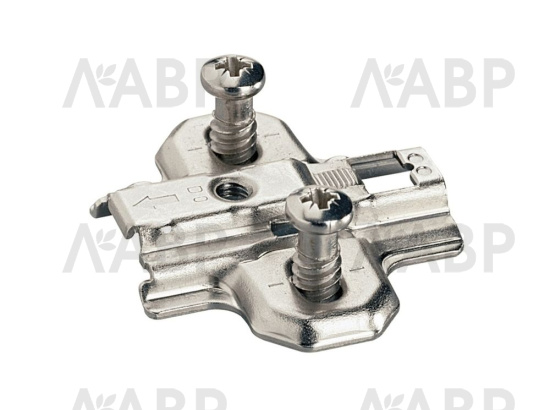 Монтажная планка крестообразная к петле Intermat Н=3мм с евровинтами 1071627 Hettich / 97208 / оптом и в розницу / мебельная фурнитура "ЛАВР"