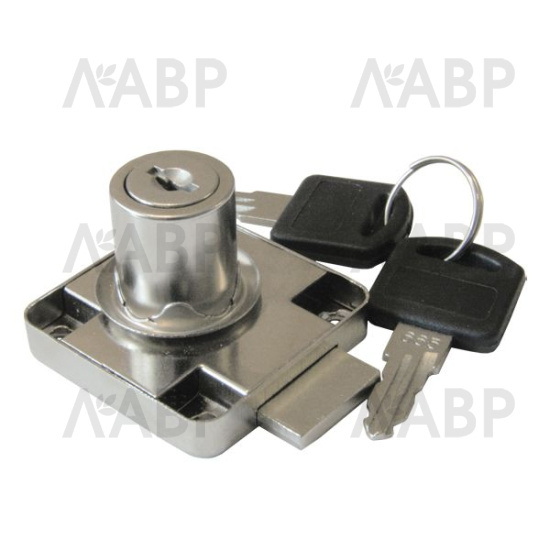 Замок врезной прямой хром  / 01018 / оптом и в розницу / мебельная фурнитура "ЛАВР"