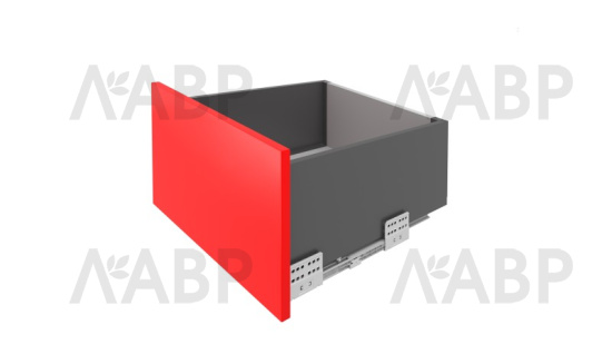 СТАРТ выдвижной ящик PUSH+SOFT тонкий 199*450мм, графит SB41GRPH.1/450 / 709646-1 / оптом и в розницу / мебельная фурнитура "ЛАВР"