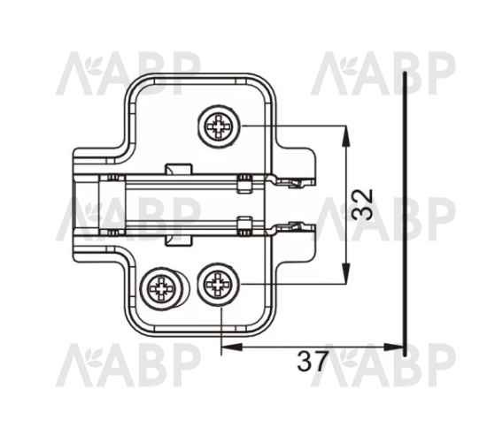 DTC Pivot Star Anyway монтажная планка, H=0, крестовая, под евровинт, с регулировкой/DTC81.H0/2E / 11459 / оптом и в розницу / мебельная фурнитура "ЛАВР"