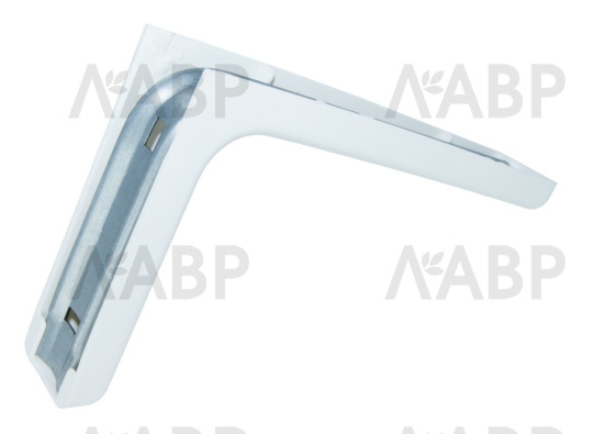 консоль с пласт. накладкой, 180 мм (183х114х35) белая до 15 кг / К (100) / 13107-1 / оптом и в розницу / мебельная фурнитура "ЛАВР"