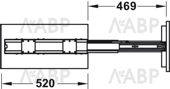 Выкатной пенал 300мм 5ярусов с доводчиком хром/антрацит 546.80.213 Hafele / 49410 / оптом и в розницу / мебельная фурнитура "ЛАВР"