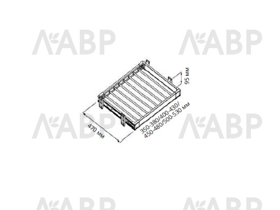 выдвижная вешалка для брюк STARAX, боковое крепл. 450 мм (400-430х470х95),антрацит/S-6202-A (S-6602) / 25611 / оптом и в розницу / мебельная фурнитура "ЛАВР"