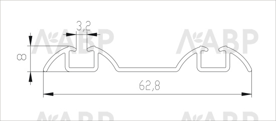 Аристо Slim Line/золото крацованное направляющая нижняя (5,4м) / AS0504.VP540.GLBAN.CJ / 92312 / оптом и в розницу / мебельная фурнитура "ЛАВР"