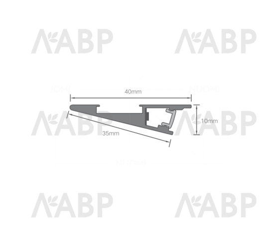 Nuomi/светильник светодиод.на переднюю часть полки 2,8м , 45 град, серый /12330283 / 33710 / оптом и в розницу / мебельная фурнитура "ЛАВР"