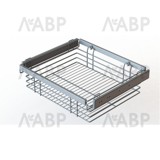корзина выдвижная для белья 450-590мм, хром/16.01.01.1.1.1 / 25690 / оптом и в розницу / мебельная фурнитура "ЛАВР"