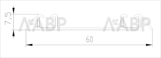 Аристо ЭКО//черный матовый направляющая нижняя  (5,4м) /AE0488.VP540.BKSPC.CJ / 92325 / оптом и в розницу / мебельная фурнитура "ЛАВР"