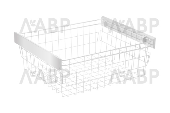 GTV SMART выдвижная корзина 600мм, БЕЗ направляющих, белый/W-WKO60-BP-10 / 25511 / оптом и в розницу / мебельная фурнитура "ЛАВР"