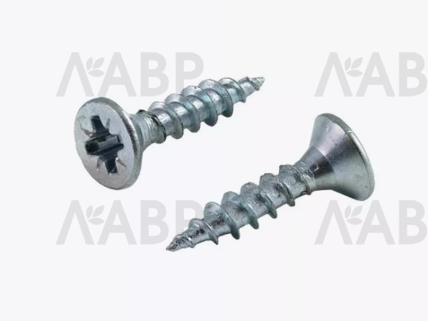 шуруп 3,5*16 потай, белый цинк/3800 (аналог 26063-1) / 26063 / оптом и в розницу / мебельная фурнитура "ЛАВР"