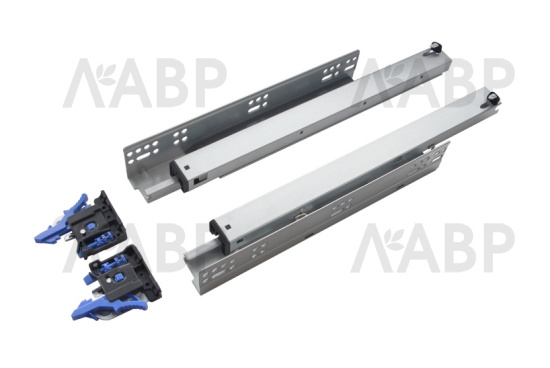 направляющие 100% скрытого монтажа push+soft closing 450 мм Laurus PRO / 509189 / оптом и в розницу / мебельная фурнитура "ЛАВР"