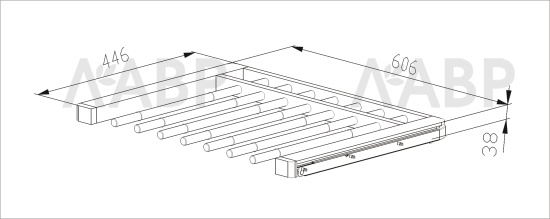 гардероб бел/460/вешалка для брюк выдвижная L=607 массив светлое дерево, WD0303.VP060.WH0PC.RB / 48136 / оптом и в розницу / мебельная фурнитура "ЛАВР"