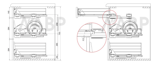 Выдвижная корзина посудосушитель 700мм БЕЗ направляющих хром WE29.0632.01.001 / 25738 / оптом и в розницу / мебельная фурнитура "ЛАВР"