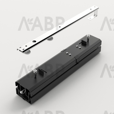 Хеттих/комплект направляющих Olona Silent sistem для закрывания, 100 кг, антрацит / 9380989 / 97840 / оптом и в розницу / мебельная фурнитура "ЛАВР"