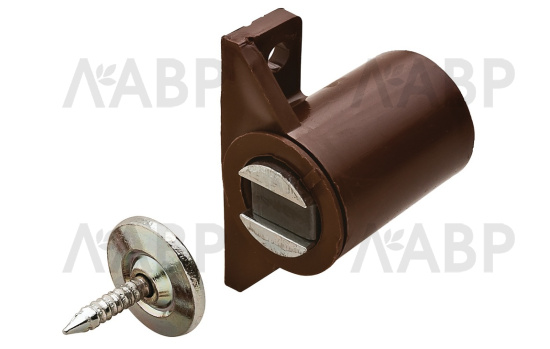 Защелка магнитная под прикручивание на 3-4кг коричневая 246.09.103 Hafele / 49966 / оптом и в розницу / мебельная фурнитура "ЛАВР"