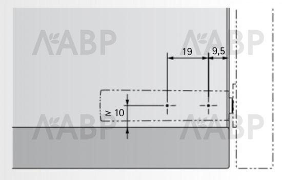 Механизм Push to open magnet для петель под прикручивание короткий ход светло-серый 9089604 Hettich / 37661 / оптом и в розницу / мебельная фурнитура "ЛАВР"