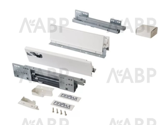 Firmax Newline ящик 84*500мм, доводчик, 35кг, белый/FRM0950.007 / 09894 / оптом и в розницу / мебельная фурнитура "ЛАВР"