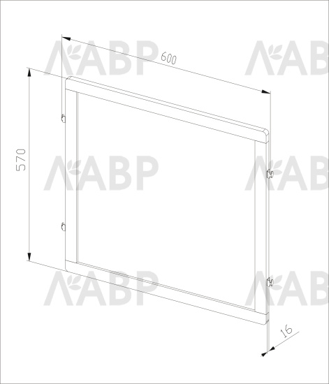 гардероб Аристо/зеркало навесное, массив темное дерево WD0446.VP060.MG0PC.RB / 29563 / оптом и в розницу / мебельная фурнитура "ЛАВР"