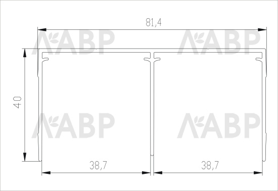 Аристо Slim Line/золото крацованное направляющая верхняя (5,4м) / AS0713.VP540.GLBAN.CJ / 92311 / оптом и в розницу / мебельная фурнитура "ЛАВР"