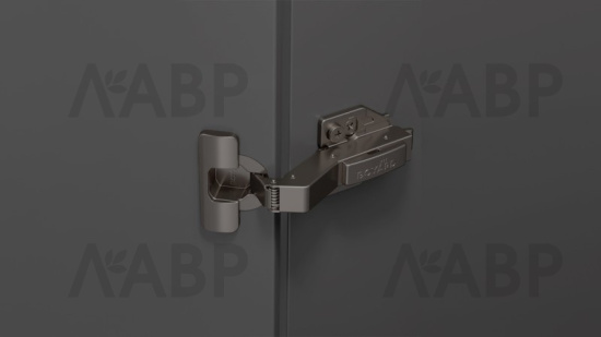 петля 4-х шарнирная Боярд H845C02/BN EVO 45° с довод, черный никель без планки (100)  / 711249 / оптом и в розницу / мебельная фурнитура "ЛАВР"