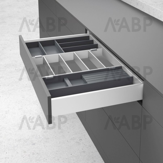 Лоток для столовых приборов OrgaTray 630 для ящиков AvanTech You 500мм белый 9278332 Hettich / 97031 / оптом и в розницу / мебельная фурнитура "ЛАВР"