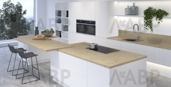 столешница СОЮЗ 600*4200*38*1U*47М оникс желтый  / 89667 / оптом и в розницу / мебельная фурнитура "ЛАВР"