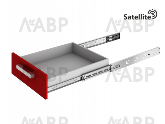 Направляющие шариковые полного выдвижения Satellite с доводчиком 400мм DB4505Zn/400 Boyard / 709379 / оптом и в розницу / мебельная фурнитура "ЛАВР"