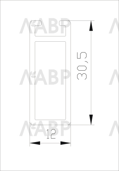 Аристо/* вешало алюминиевое, сереброе матовое 5,4м /AA0717.VP540.SLMAN.CJ / 22970-1 / оптом и в розницу / мебельная фурнитура "ЛАВР"